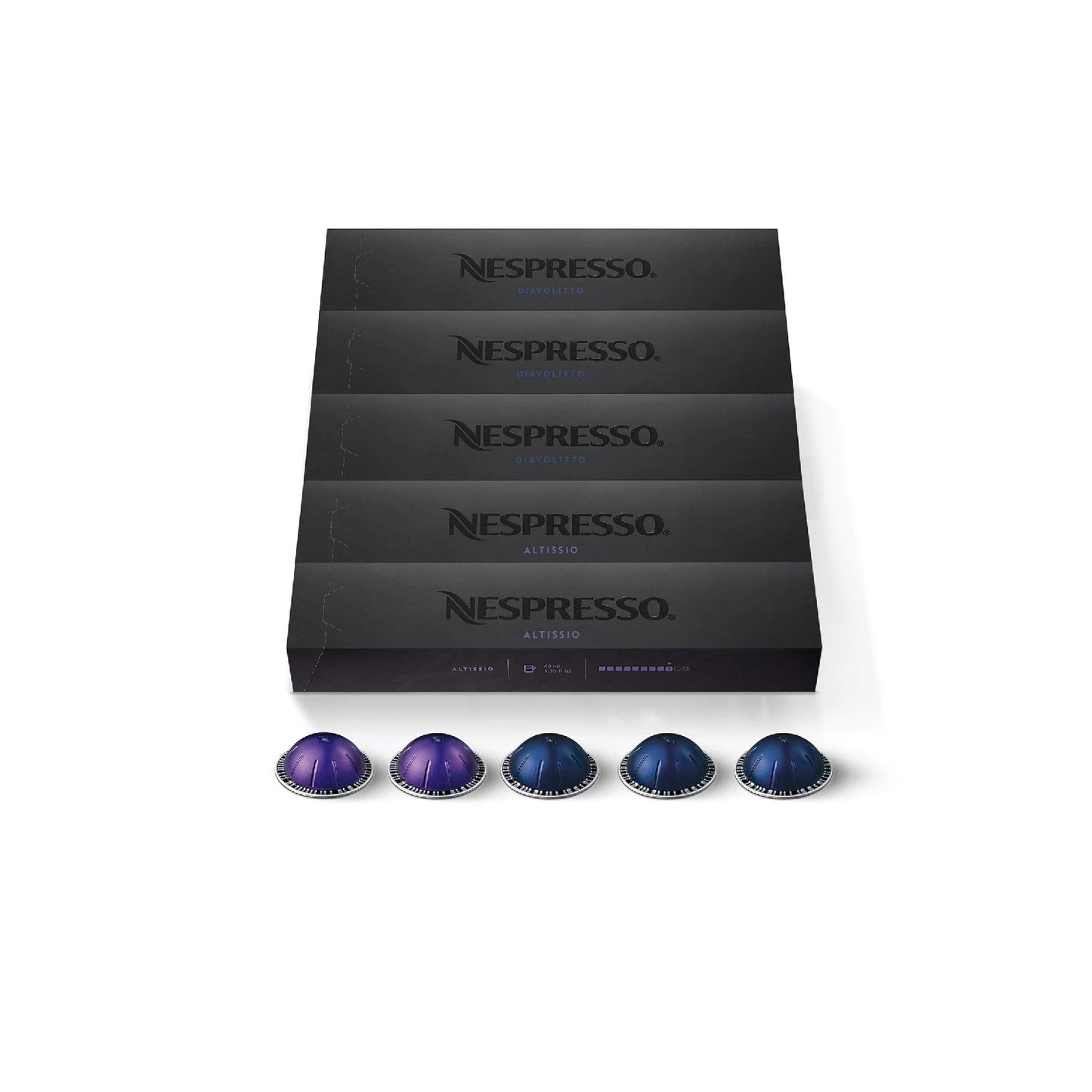 Nespresso Capsules Vertuo, Medium Roast Espresso Coffee, 50 Count Espresso Pods, Brews 1.35oz.