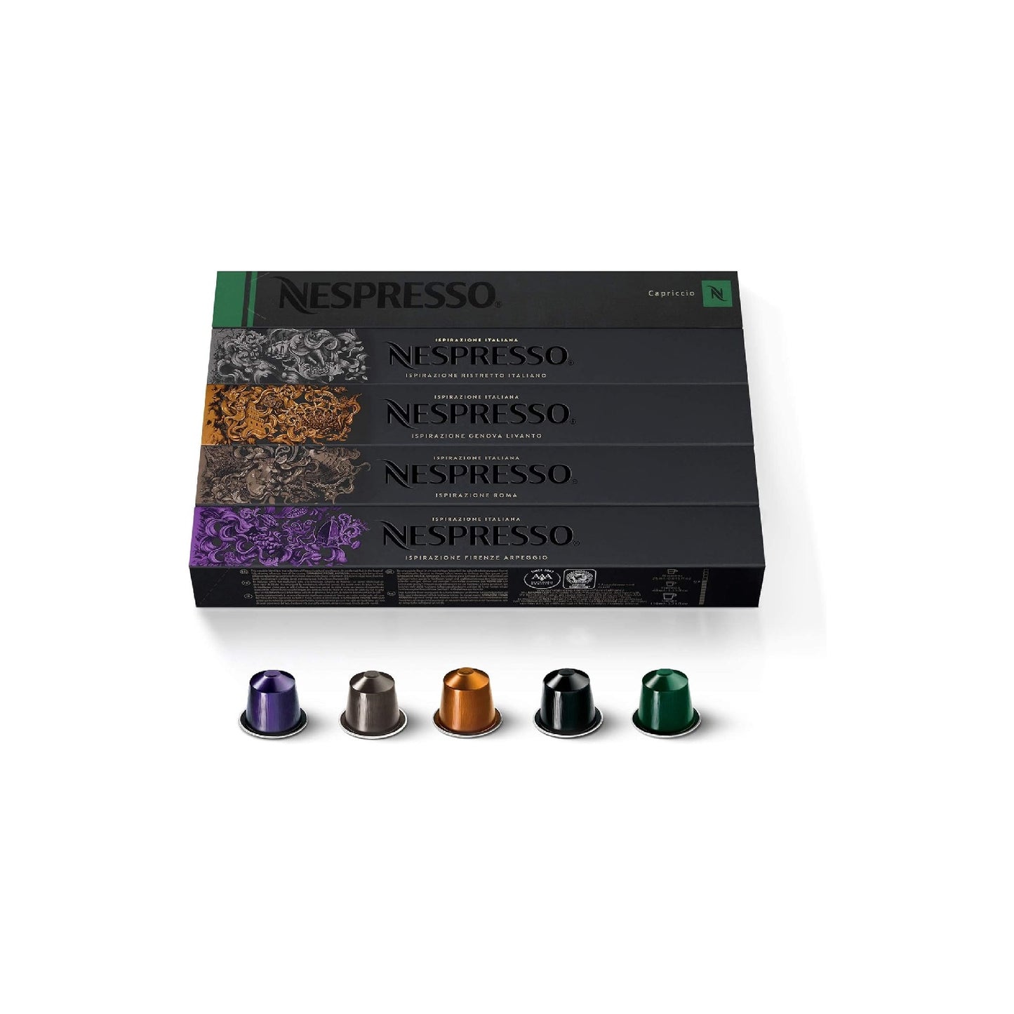 Nespresso Capsules Original Line,  Dark Roast Coffee,50 Count Coffee Pods