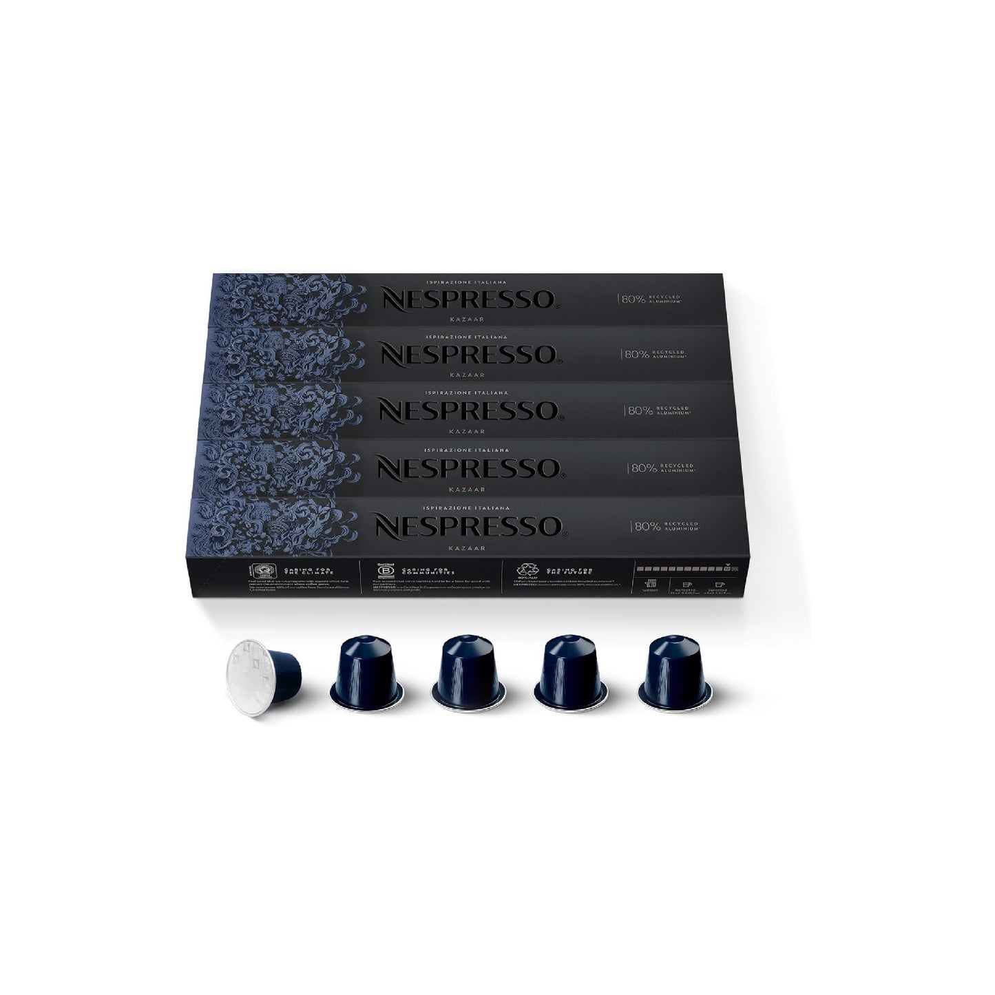 Nespresso Capsules Original Line,  Dark Roast Coffee,50 Count Coffee Pods