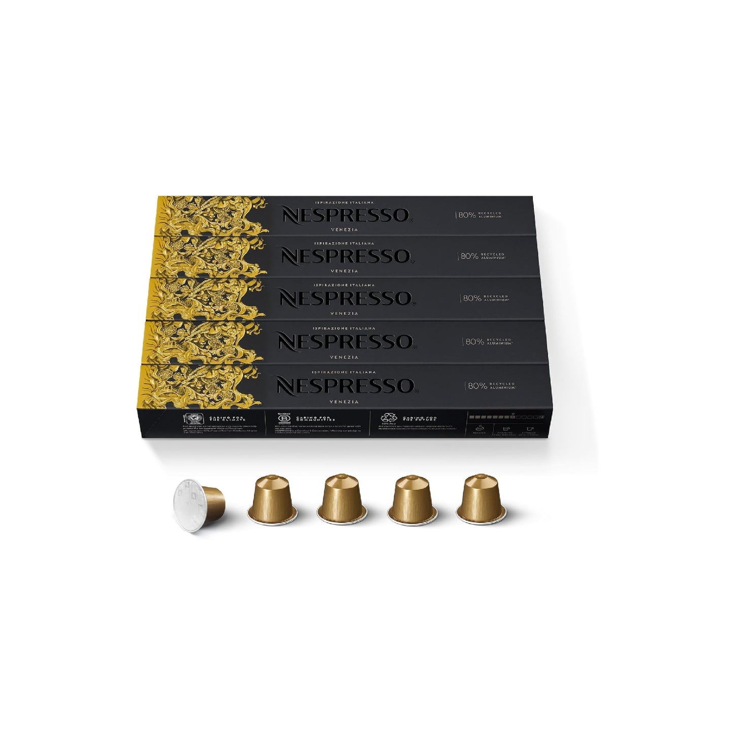 Nespresso Capsules Original Line,  Dark Roast Coffee,50 Count Coffee Pods