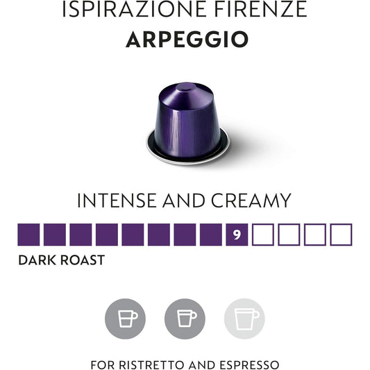 Nespresso Capsules Original Line,  Dark Roast Coffee,50 Count Coffee Pods