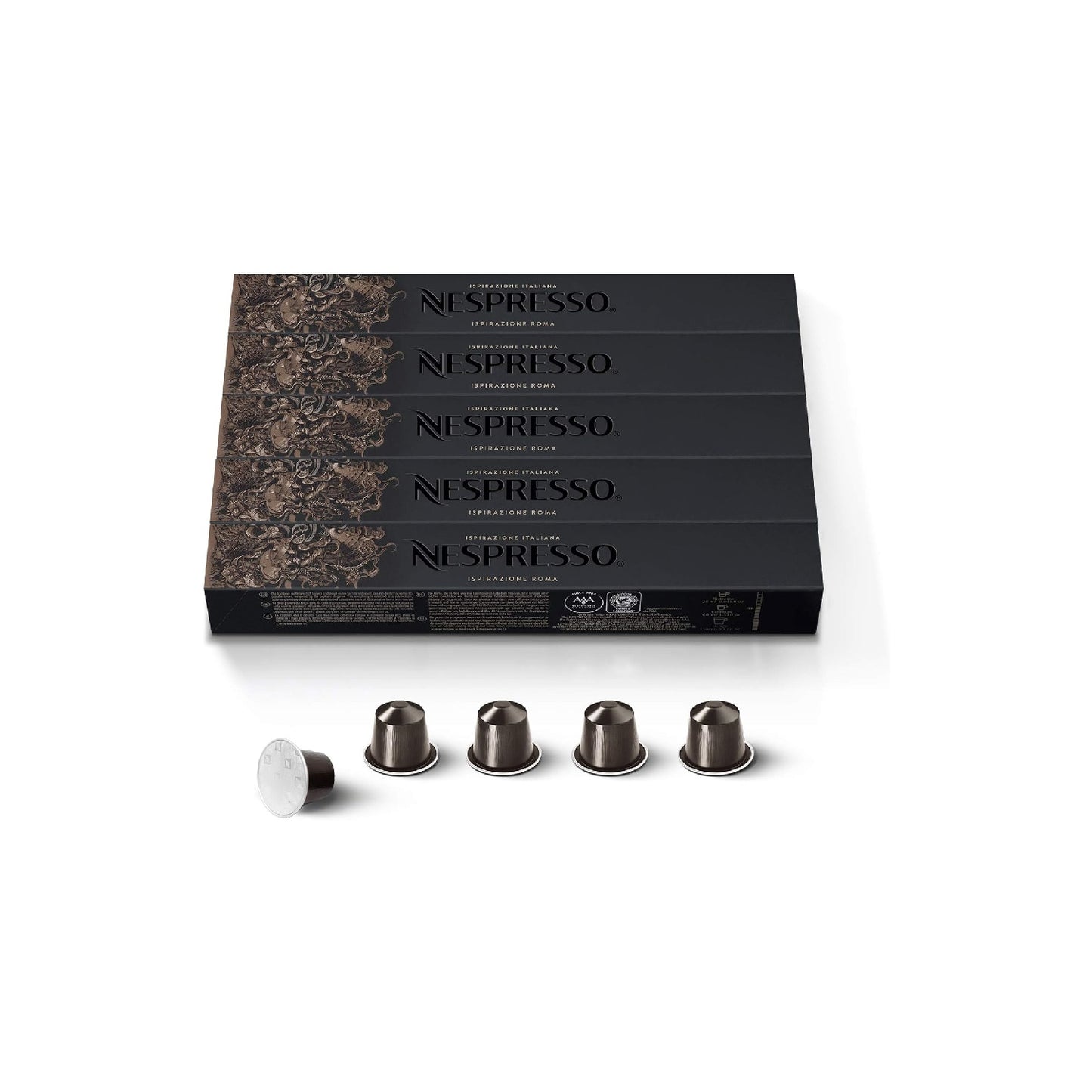 Nespresso Capsules Original Line,  Dark Roast Coffee,50 Count Coffee Pods